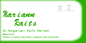 mariann raits business card